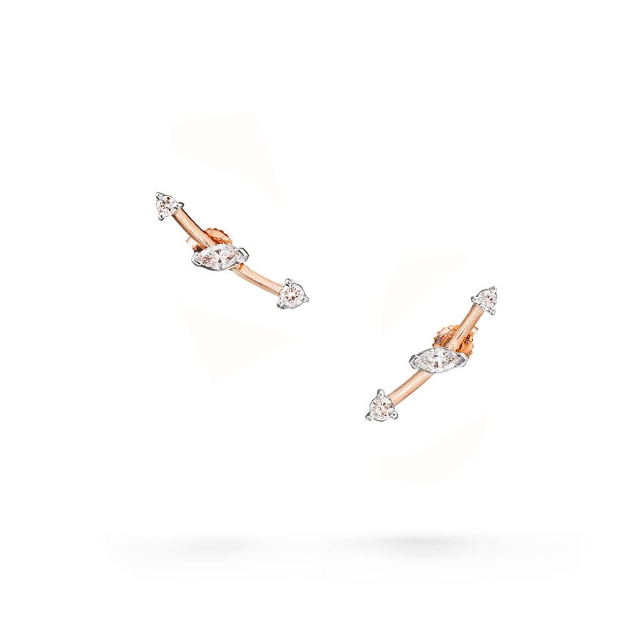 Rose gold 'Lancia' earrings BALANCE | OR LANCIA CORAU9R CT 0,28